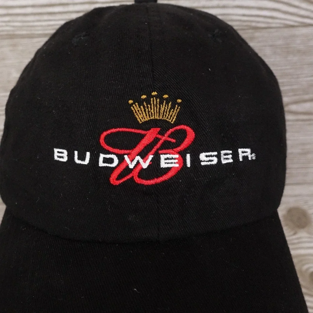 BUDWEISER BEER PROMO SCRIPT LOGO STRAPBACK BASEBALL HAT CAP